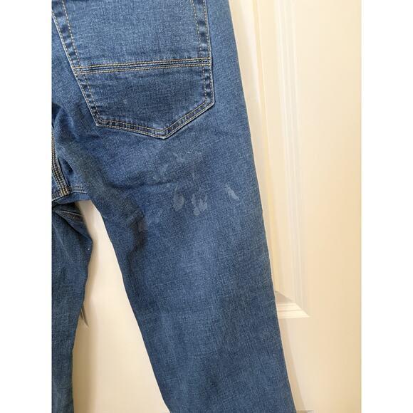 Caterpillar Men Jeans 32x32 Blue Denim Straight Workwear Pockets Mid Rise Cotton - Picture 6 of 6